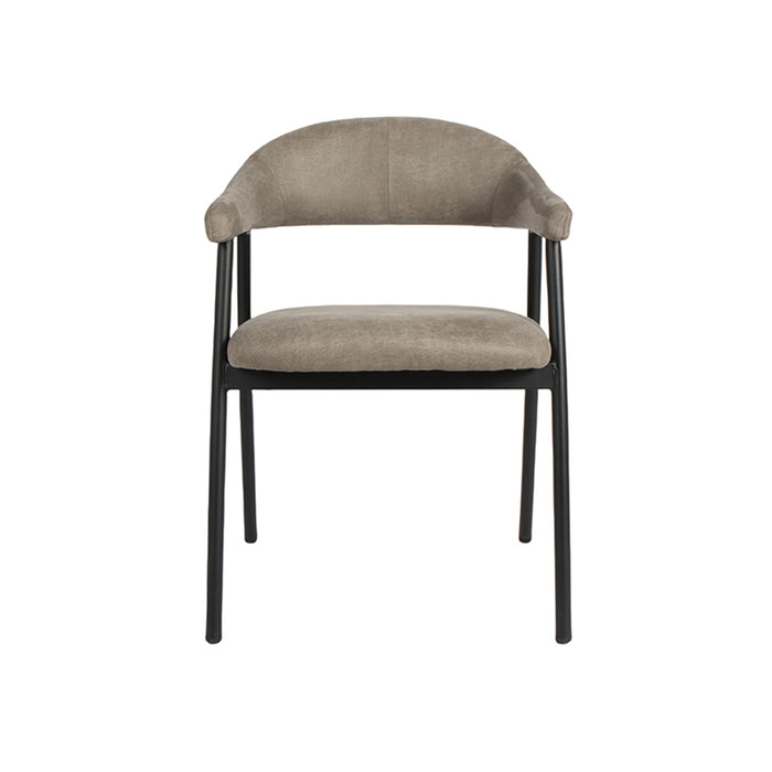 LABEL51 Eetkamerstoel Amaze - Taupe - Micro Suede - Black Frame-Eetkamerstoelen-LABEL51