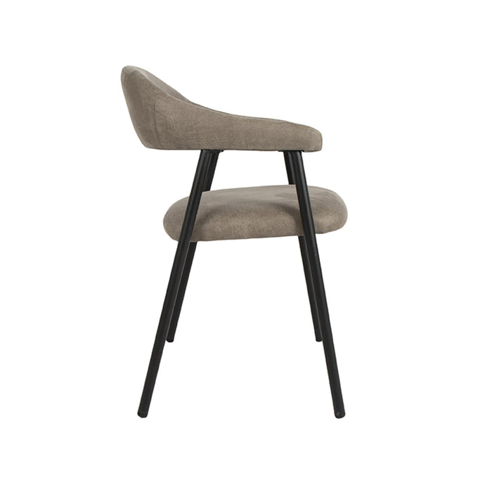 LABEL51 Eetkamerstoel Amaze - Taupe - Micro Suede - Black Frame-Eetkamerstoelen-LABEL51