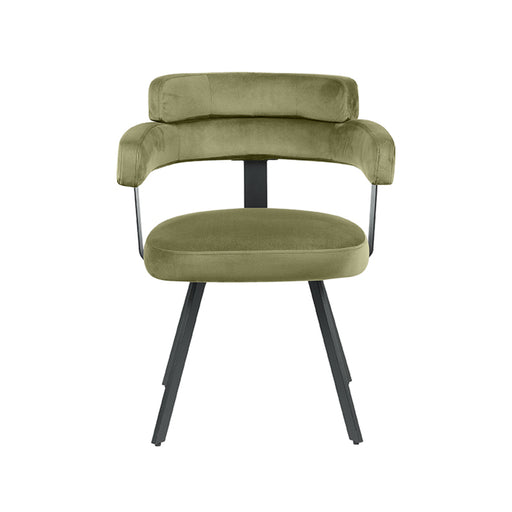 LABEL51 Eetkamerstoel Bardio - Hunter - Fluweel - Black Frame-Eetkamerstoelen-LABEL51