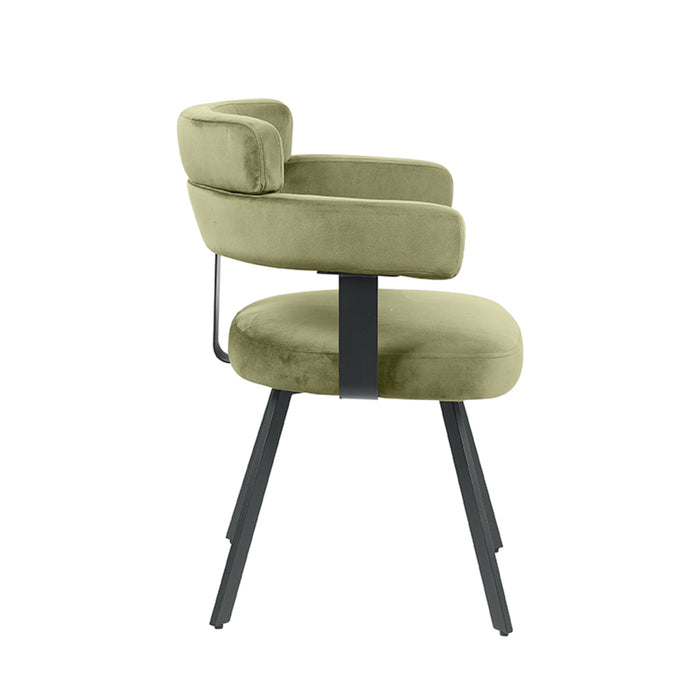 LABEL51 Eetkamerstoel Bardio - Hunter - Fluweel - Black Frame-Eetkamerstoelen-LABEL51