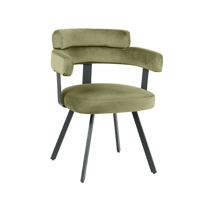 LABEL51 Eetkamerstoel Bardio - Hunter - Fluweel - Black Frame-Eetkamerstoelen-LABEL51