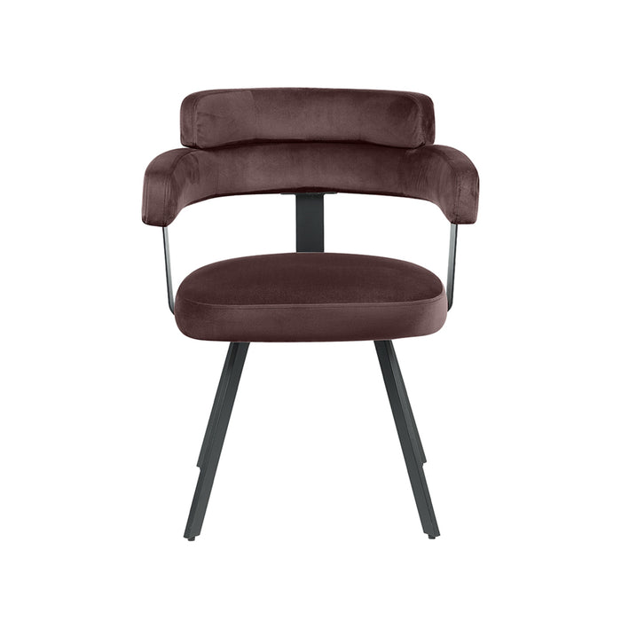LABEL51 Eetkamerstoel Bardio Taupe Fluweel 62x57x79 cm-Eetkamerstoelen-LABEL51