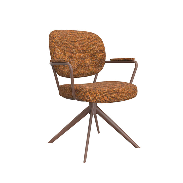 LABEL51 Eetkamerstoel Basel - Coral - Boucle - Coral Frame - Draaibaar-Eetkamerstoelen-LABEL51