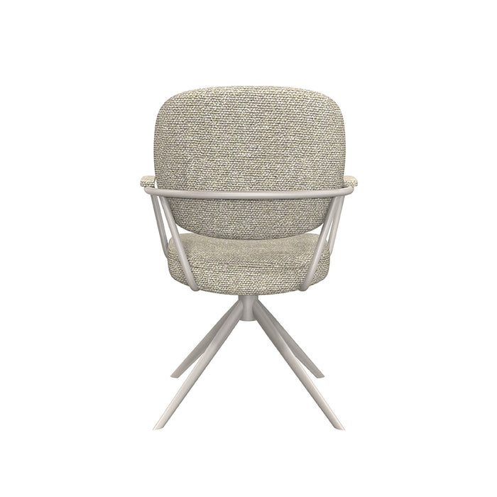 LABEL51 Eetkamerstoel Basel naturel Royal boucle taupe metalen