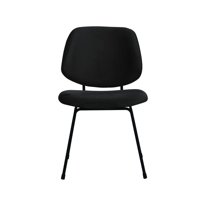 LABEL51 Eetkamerstoel Bello Fluweel Zwart-Eetkamerstoelen-LABEL51