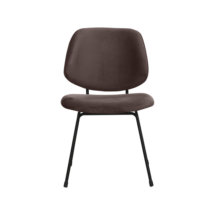 LABEL51 Eetkamerstoel Bello Taupe Fluweel 48x58x82 cm-Eetkamerstoelen-LABEL51