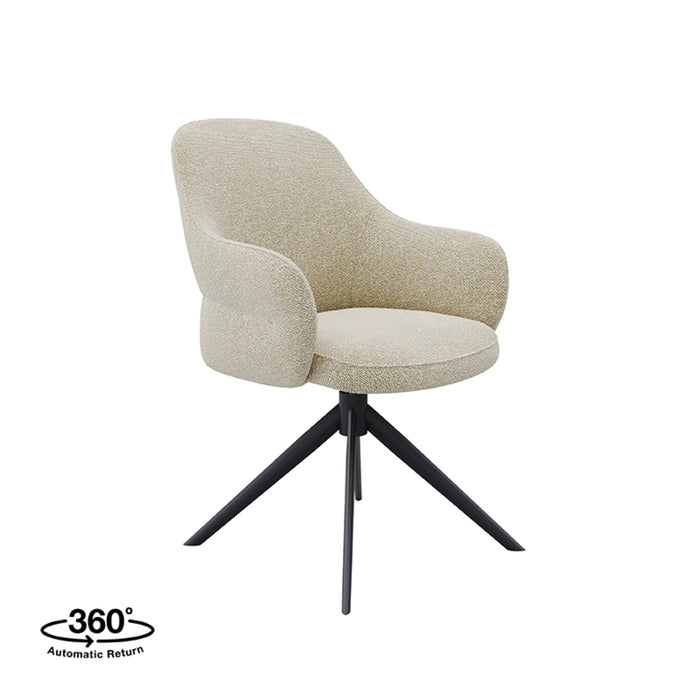 LABEL51 Eetkamerstoel Bern - Naturel - Royal Boucle - Draaibaar-Eetkamerstoelen-LABEL51