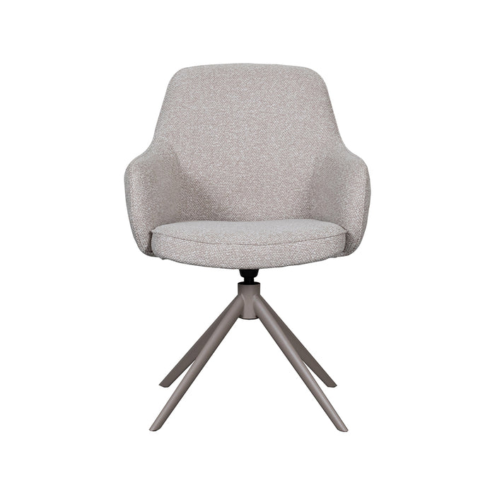 LABEL51 Eetkamerstoel Bern naturel Royal boucle taupe metalen Frame