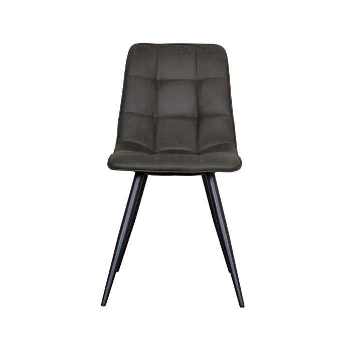 LABEL51 Eetkamerstoel Bistro - Antraciet - Micro Suede - Black Frame-Eetkamerstoelen-LABEL51