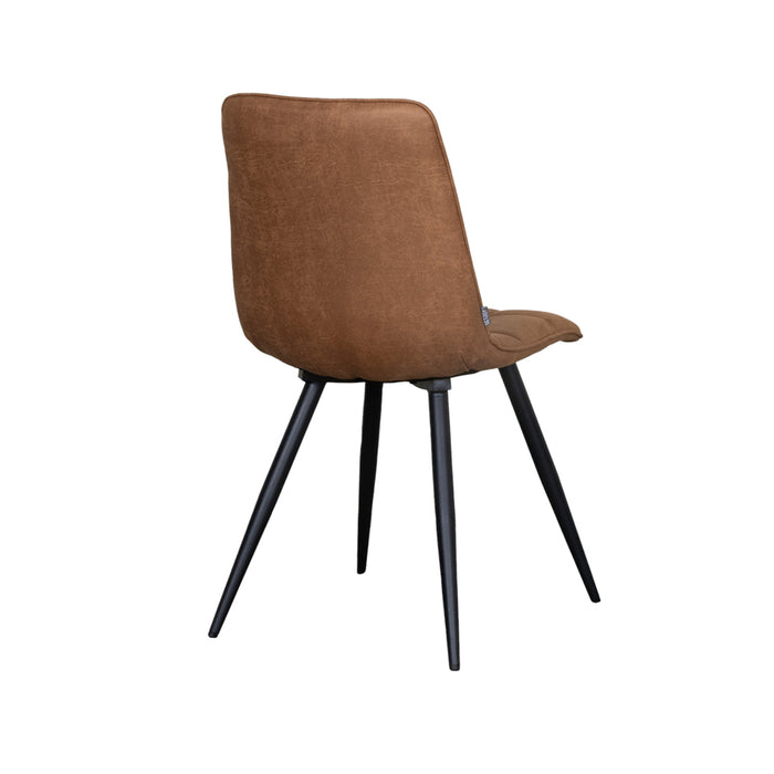 LABEL51 Eetkamerstoel Bistro cognac Micro Suede 46x59x86 cm