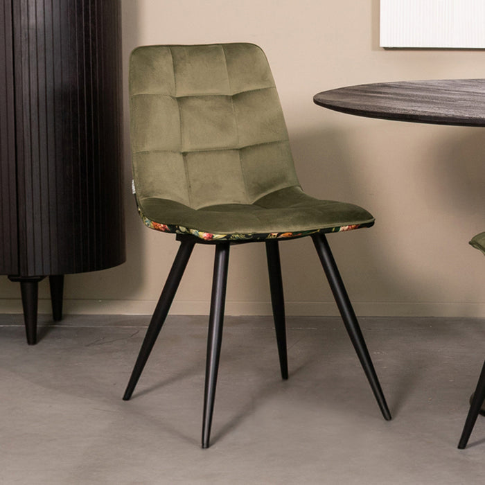 LABEL51 Eetkamerstoel Bistro - Hunter - Fluweel #2-Eetkamerstoelen-LABEL51