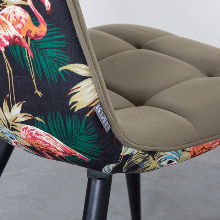 LABEL51 Eetkamerstoel Bistro - Hunter - Fluweel #2-Eetkamerstoelen-LABEL51
