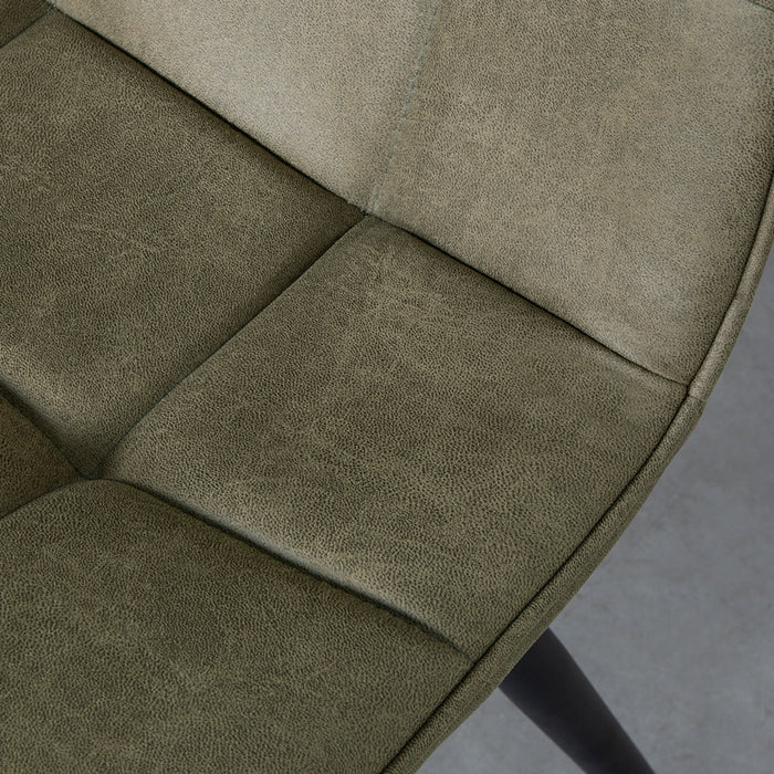 LABEL51 Eetkamerstoel Bistro - Moss - Micro Suede - Black Frame-Eetkamerstoelen-LABEL51