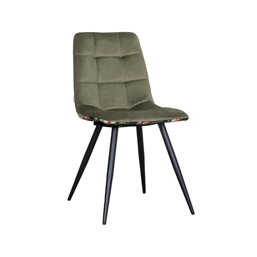 LABEL51 Eetkamerstoel Bistro - Multicolor - Fluweel - Black Frame-Eetkamerstoelen-LABEL51