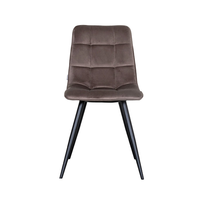 LABEL51 Eetkamerstoel Bistro Taupe Fluweel 46x59x86 cm-Eetkamerstoelen-LABEL51