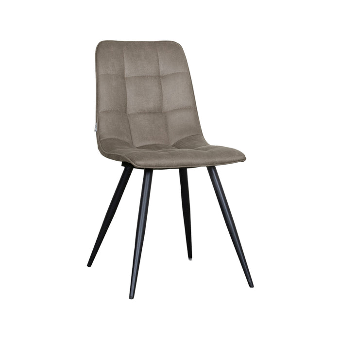 LABEL51 Eetkamerstoel Bistro - Taupe - Micro Suede - Black Frame-Eetkamerstoelen-LABEL51