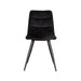 LABEL51 Eetkamerstoel Bistro - Zwart - Fluweel - Black Frame-Eetkamerstoelen-LABEL51