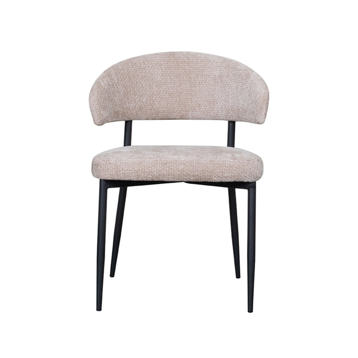 LABEL51 Eetkamerstoel Bliss - Clay - Elite - Zwart Metalen Frame-Eetkamerstoelen-LABEL51