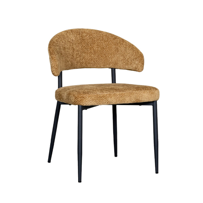 LABEL51 Eetkamerstoel Bliss - Mustard - Elite - Black Frame-Eetkamerstoelen-LABEL51