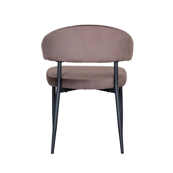 LABEL51 Eetkamerstoel Bliss taupe fluweel 56x55x76 cm