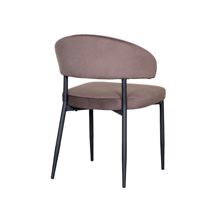 LABEL51 Eetkamerstoel Bliss taupe fluweel 56x55x76 cm