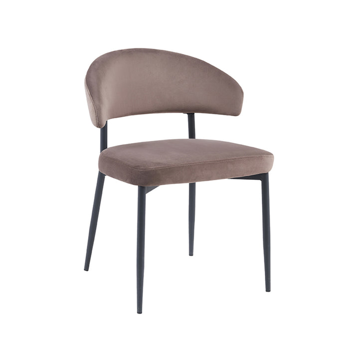 LABEL51 Eetkamerstoel Bliss - Taupe - Fluweel-Eetkamerstoelen-LABEL51
