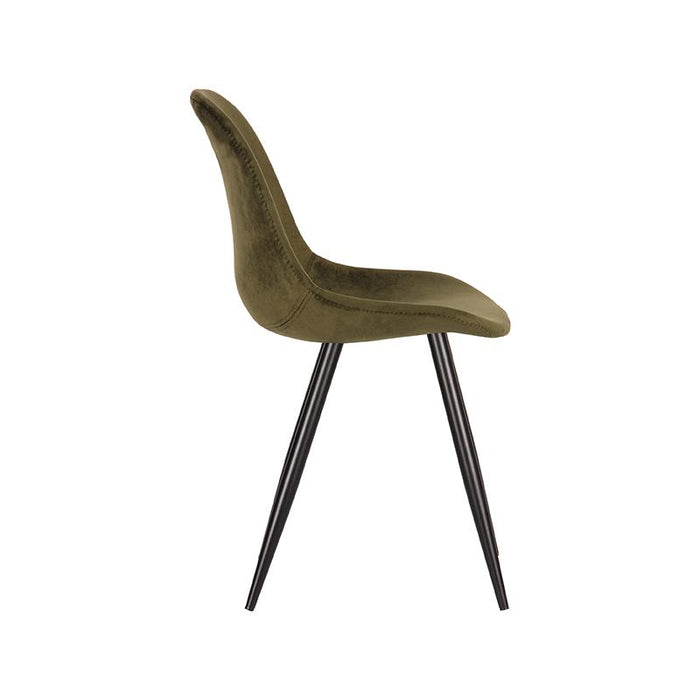 LABEL51 Eetkamerstoel Capri Army Fluweel 46x56x88 cm-Eetkamerstoelen-LABEL51