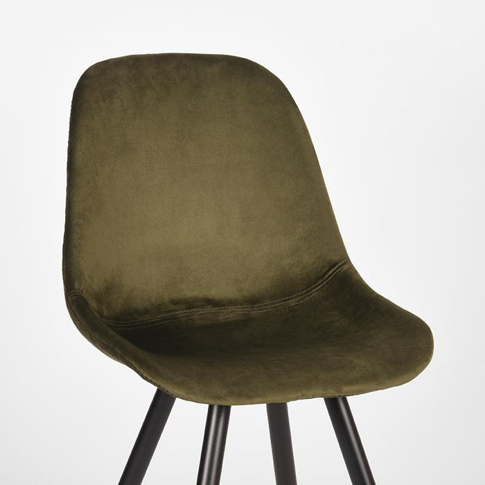 LABEL51 Eetkamerstoel Capri Army Fluweel 46x56x88 cm-Eetkamerstoelen-LABEL51