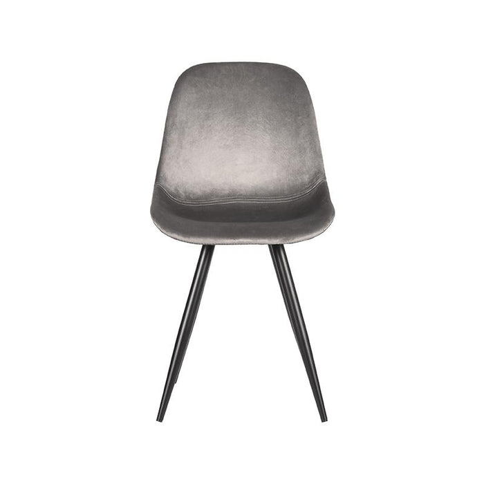 LABEL51 Eetkamerstoel Capri Grijs Fluweel 46x56x88 cm-Eetkamerstoelen-LABEL51