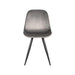 LABEL51 Eetkamerstoel Capri Grijs Fluweel 46x56x88 cm-Eetkamerstoelen-LABEL51