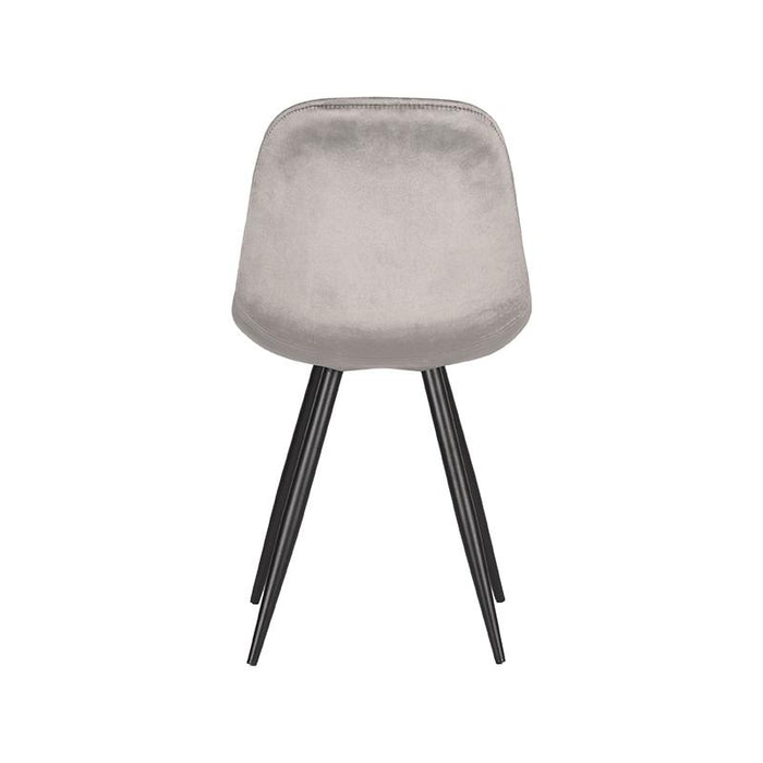 LABEL51 Eetkamerstoel Capri Grijs Fluweel 46x56x88 cm-Eetkamerstoelen-LABEL51
