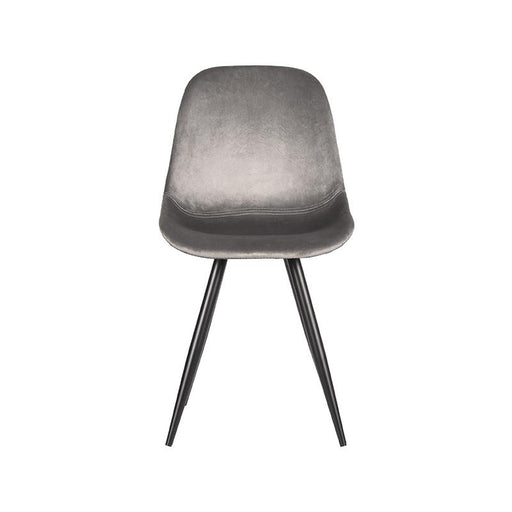 LABEL51 Eetkamerstoel Capri - Grijs - Fluweel-Eetkamerstoelen-LABEL51