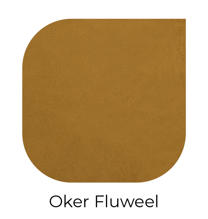 LABEL51 Eetkamerstoel Capri Oker Fluweel 46x56x88 cm-Eetkamerstoelen-LABEL51