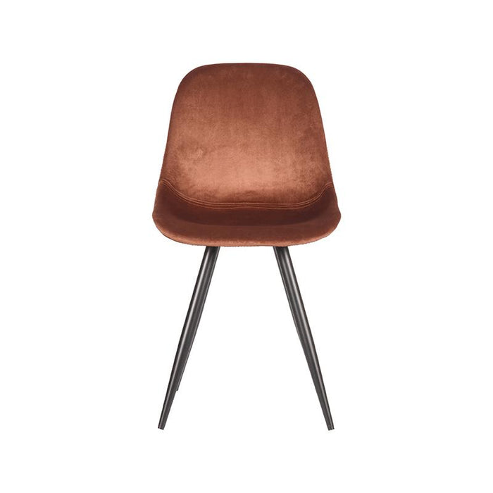 LABEL51 Eetkamerstoel Capri Rust Fluweel 46x56x88 cm-Eetkamerstoelen-LABEL51