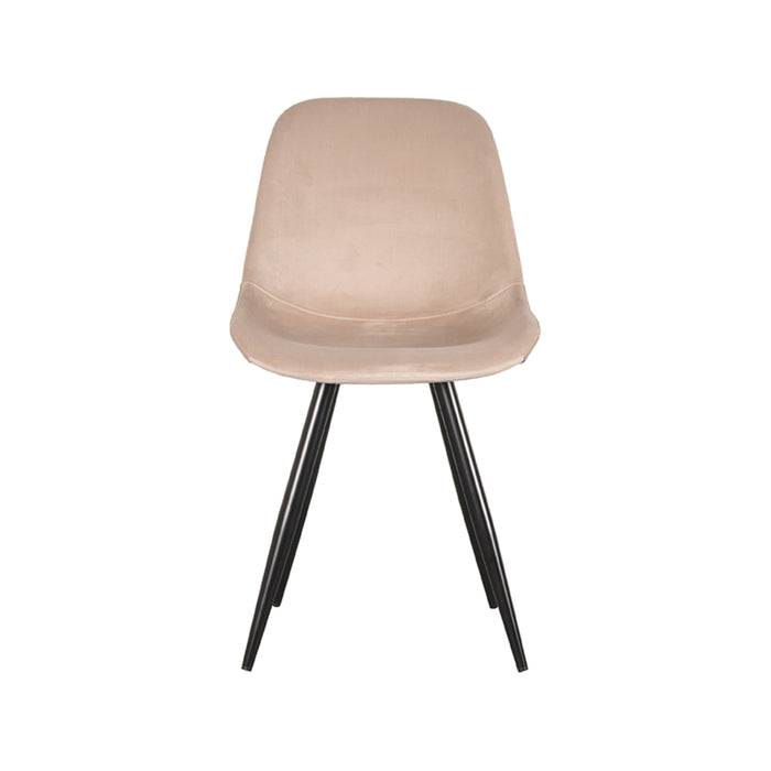 LABEL51 Eetkamerstoel Capri Zand Fluweel 46x56x88 cm-Eetkamerstoelen-LABEL51