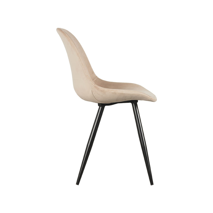 LABEL51 Eetkamerstoel Capri Zand Fluweel 46x56x88 cm-Eetkamerstoelen-LABEL51