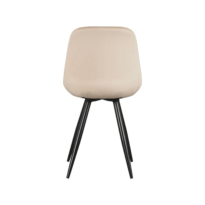 LABEL51 Eetkamerstoel Capri Zand Fluweel 46x56x88 cm-Eetkamerstoelen-LABEL51