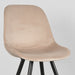 LABEL51 Eetkamerstoel Capri Zand Fluweel 46x56x88 cm-Eetkamerstoelen-LABEL51