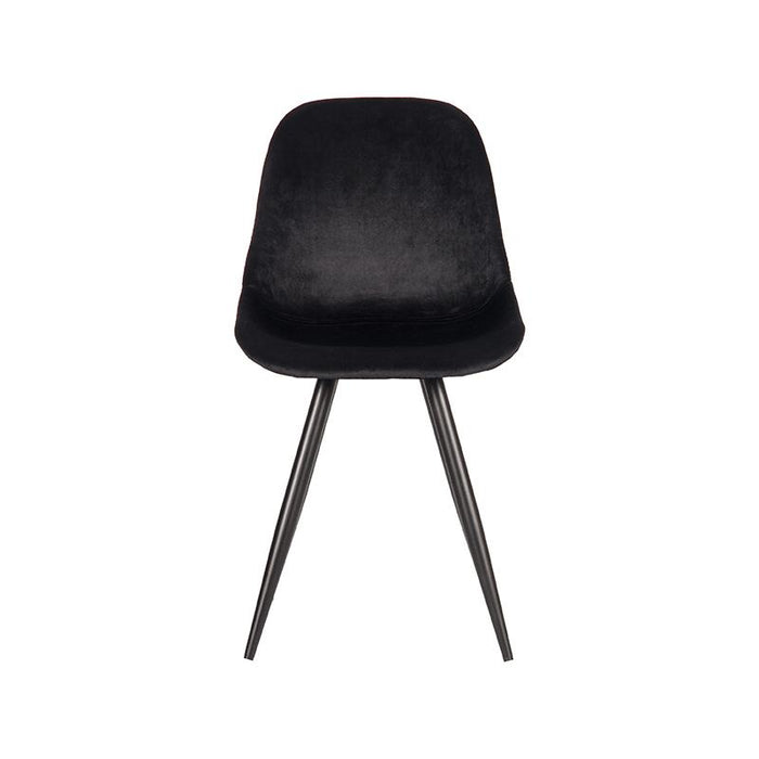 LABEL51 Eetkamerstoel Capri Zwart Fluweel 46x56x88 cm-Eetkamerstoelen-LABEL51