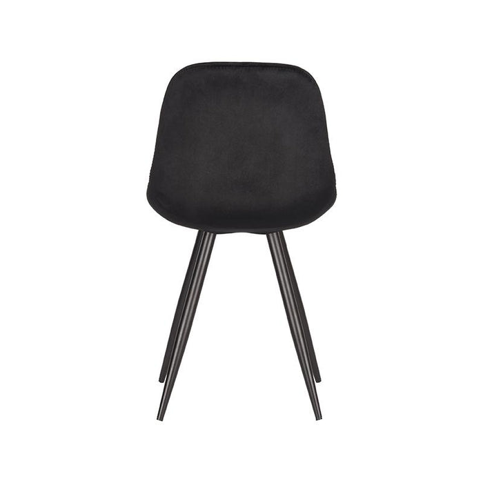 LABEL51 Eetkamerstoel Capri Zwart Fluweel 46x56x88 cm-Eetkamerstoelen-LABEL51