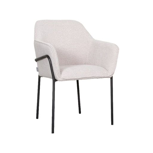 LABEL51 Eetkamerstoel Dexter - Naturel - Boucle - Black Frame-Eetkamerstoelen-LABEL51