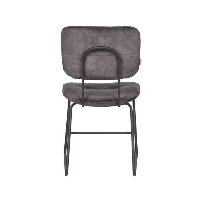 LABEL51 Eetkamerstoel Dez Antraciet Velours 49x60x87 cm-Eetkamerstoelen-LABEL51