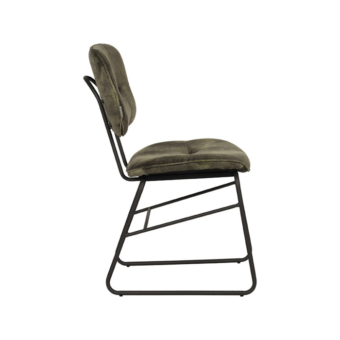 LABEL51 Eetkamerstoel Dez Hunter Velours 49x60x87 cm-Eetkamerstoelen-LABEL51