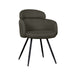 LABEL51 Dinner eetkamerstoel in hunter breathe stof met zwart metalen frame.