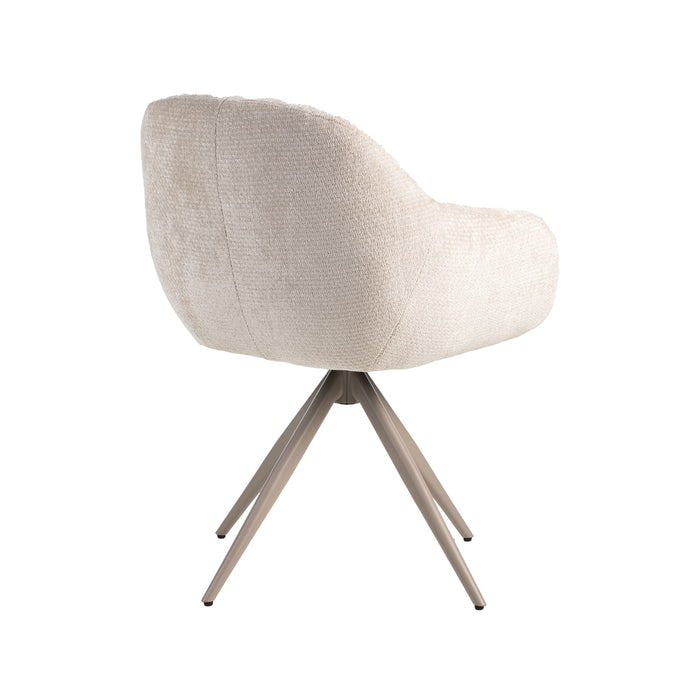 Eetkamerstoel Esma - Naturel - Elite - Taupe Metalen Frame-Eetkamerstoelen-LABEL51