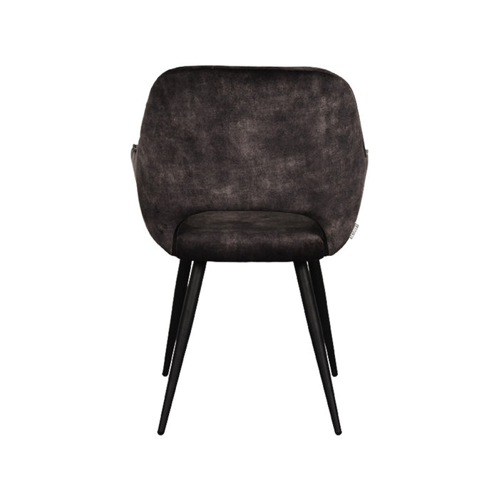 LABEL51 Eetkamerstoel Fer Antraciet Velours 58x57x87 cm-Eetkamerstoelen-LABEL51