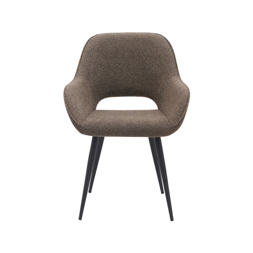 LABEL51 Eetkamerstoel Fer - Bruin - Boucle - Zwart Metalen Frame-Eetkamerstoelen-LABEL51