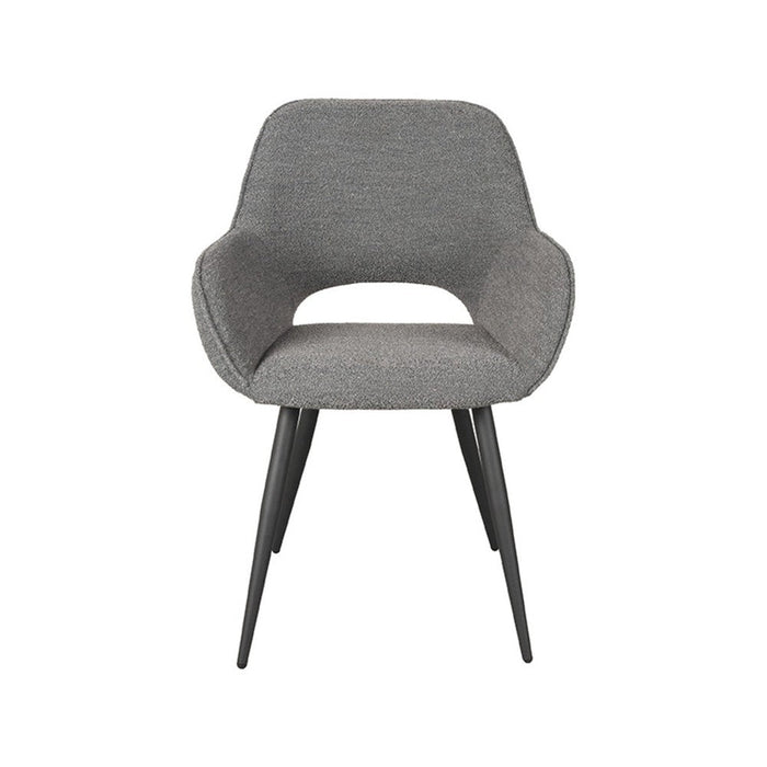 LABEL51 Eetkamerstoel Fer Grijs Boucle 58x57x87 cm-Eetkamerstoelen-LABEL51
