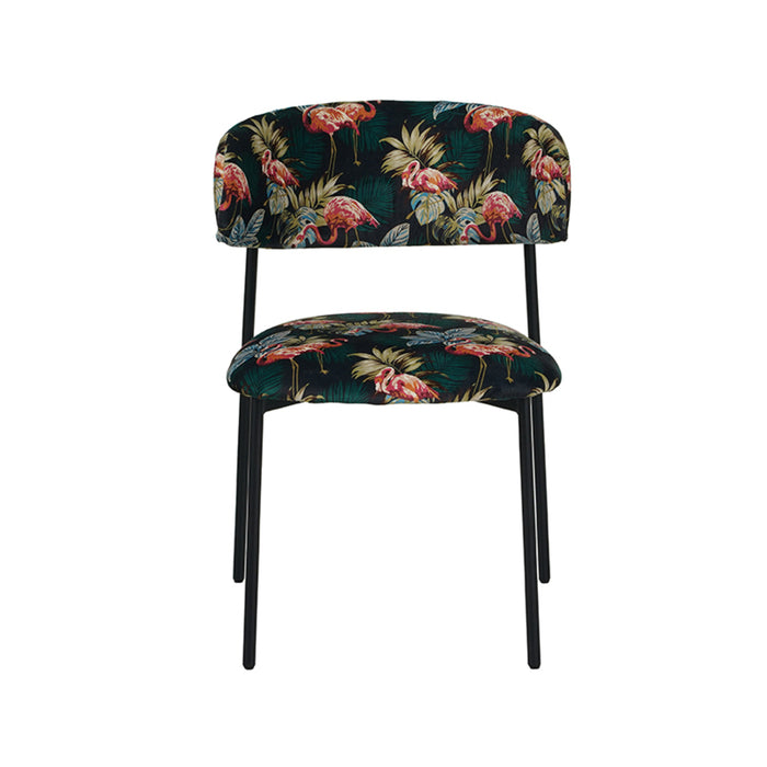 LABEL51 Eetkamerstoel Ferry - Multicolor - Fluweel - Black Frame-Eetkamerstoelen-LABEL51