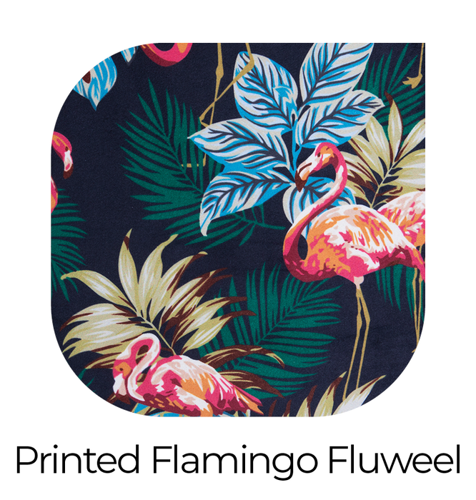 LABEL51 Eetkamerstoel Ferry Printed Flamingo Fluweel 56x79x60 cm-Eetkamerstoelen-LABEL51